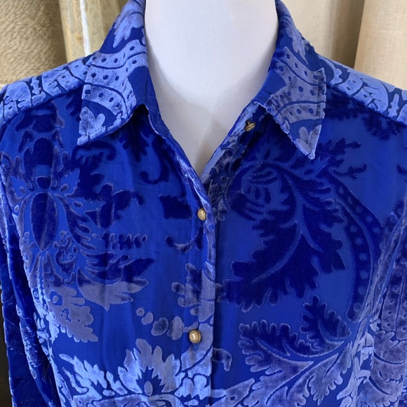 Soft Surroundings womans velvet blouse size small - Picture 2 of 9